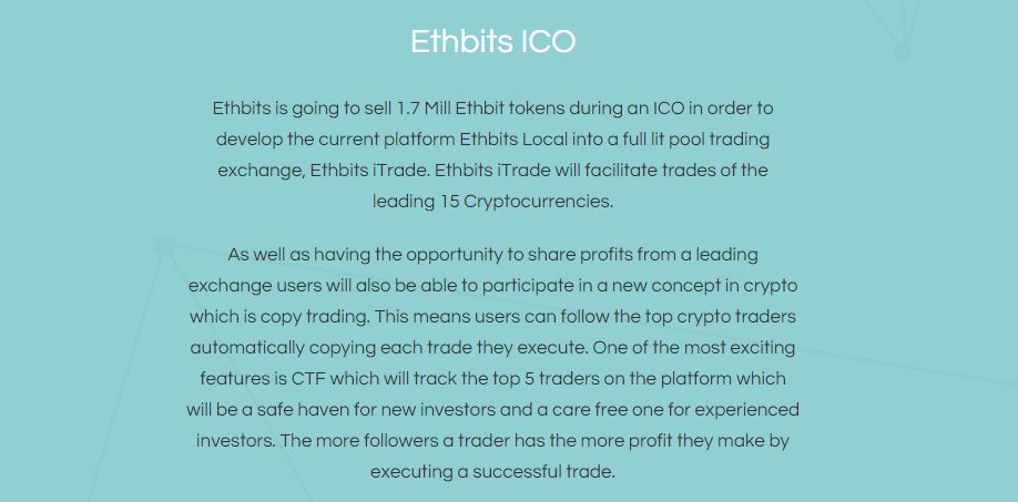 What is Ethbits - Ethbits P2P Cryptocurrency Exchange and Trading Options set to launch Ethbit Token ICO - Initial Coin Offering - on April 15 2017